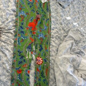 Gretchen Scott Designs Green Bottoms with Animal and Floral Print
